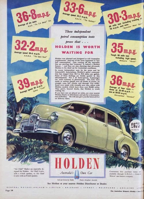 1948 Australian Automotive Advertising
